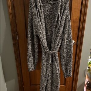 Elegant Black and White Women's Robe by Big Blanket